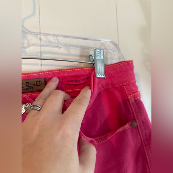 Judy Blue Hot Pink Pocket Embroidered Shorts, Size 29 - Picture 6 of 12